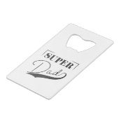 Super Pap Creditkaart Flessenopener (Voorkant Gekanteld)