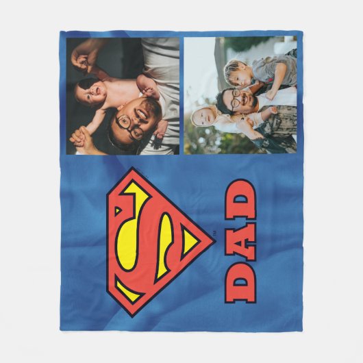 Super Pap Foto Sjabloon Fleece Deken (Voorkant)