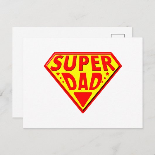 Super Pap - Gelukkige Vaderdag Briefkaart (Voorkant / Achterkant)