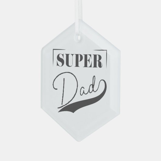 Super Pap Glas Ornament (Voorkant links)