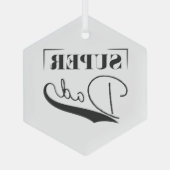 Super Pap Glas Ornament (Achterkant)