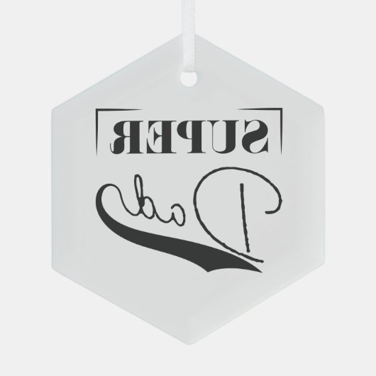 Super Pap Glas Ornament (Achterkant)