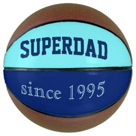 Super Pap in neonblauw en donkerblauw Basketbal