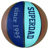 Super Pap in neonblauw en donkerblauw Basketbal (Verticaal)