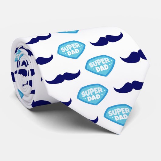 Super pap met boer Happy Vaderdag Stropdas (Opgerold)