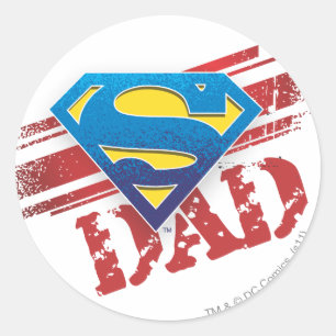 Super Pap Stripes Ronde Sticker