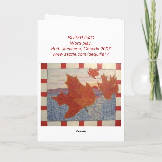 SUPER PAP, SUPER KIND KAART (Achterkant)