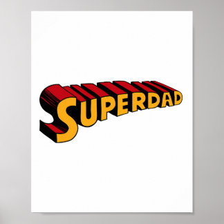 Super Pap Superdad Grappige Superheld Pap Poster