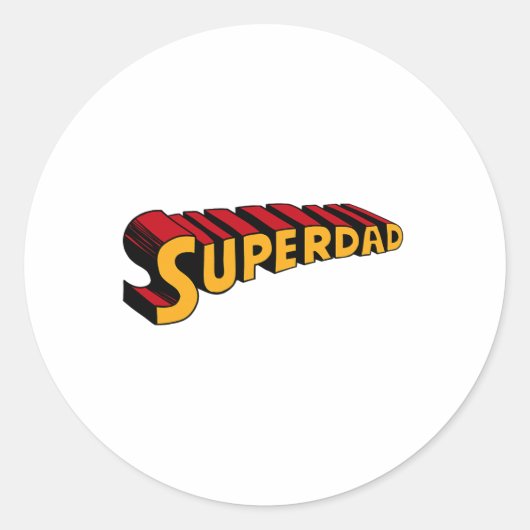Super Pap Superdad Grappige Superheld Pap Ronde Sticker (Voorkant)