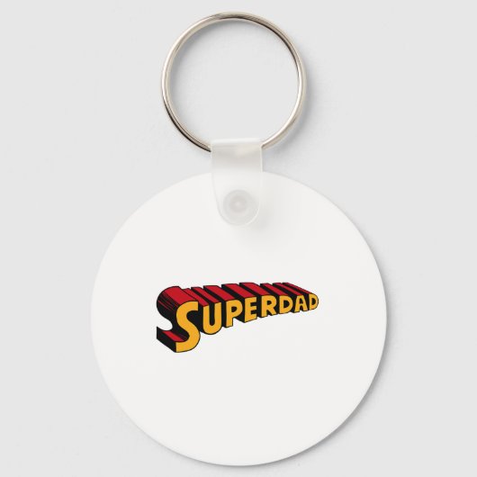 Super Pap Superdad Grappige Superheld Pap Sleutelhanger (Voorkant)