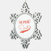 Super Pap Tin Sneeuwvlok Ornament (Rechts)