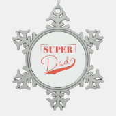 Super Pap Tin Sneeuwvlok Ornament (Voorkant)