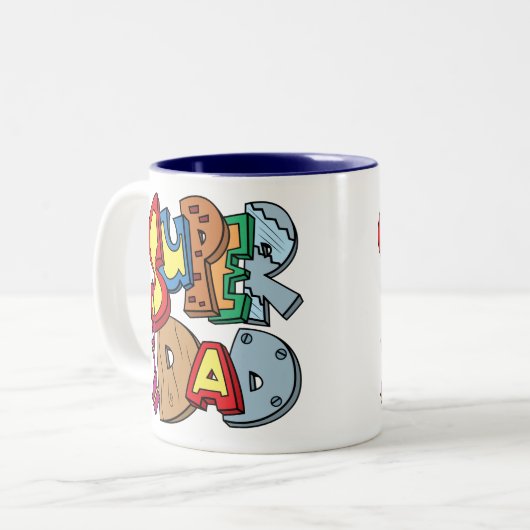 Super Pap Tweekleurige Koffiemok (Voorkant links)