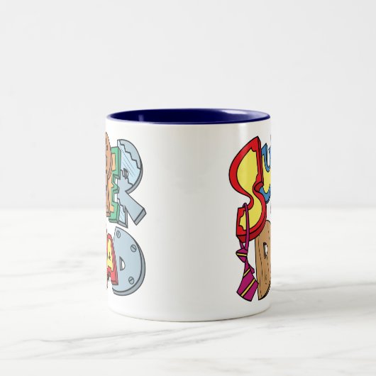 Super Pap Tweekleurige Koffiemok (Center)