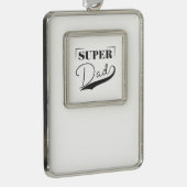 Super Pap Verzilverd Omlijst Ornament (Rechts)