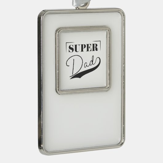 Super Pap Verzilverd Omlijst Ornament (Rechts)