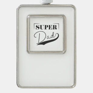 Super Pap Verzilverd Omlijst Ornament