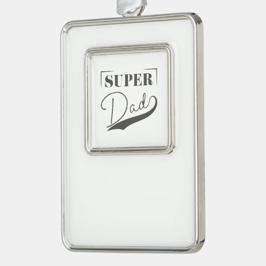 Super Pap Verzilverd Omlijst Ornament (Links)