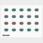 Super Pap Vierkante Sticker (Vel)