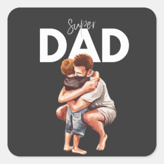 Super Pap Vierkante Sticker