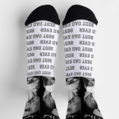 Super Pap Zwart & Wit Moderne Foto w / Typografie Sokken (Top)