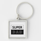 Super Pap | Zwarte en witte pap Sleutelhanger (Voorkant)