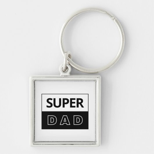 Super Pap | Zwarte en witte pap Sleutelhanger (Voorkant)