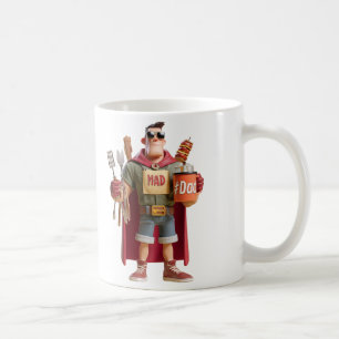 Super Papa: 3D Karakter Illustratie van een BBQ-Li Koffiemok