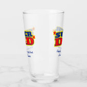 Super Papa aangepaste bericht rood blauw geel afbe Glas (Links)