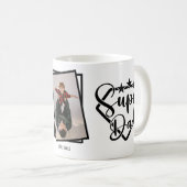 Super papa aangepaste foto vader's cadeau koffiemok (Voorkant rechts)