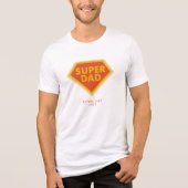 Super papa aangepaste jaar Tri-Blend shirt (Voorkant)