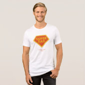 Super papa aangepaste jaar Tri-Blend shirt (Voorkant volledig)