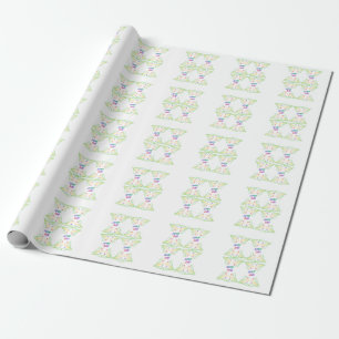 Super Papa Esthetisch Tekstpatroon Cadeauverpakkin Cadeaupapier