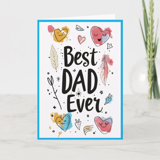 Super papa feestdagen kaart (Voorkant)