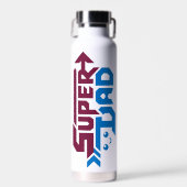 Super Papa Gamer Cadeau – Retro Charmant Waterfles (Voorkant)