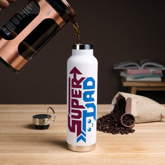 Super Papa Gamer Cadeau – Retro Charmant Waterfles (Koffie (Gedraaid) )
