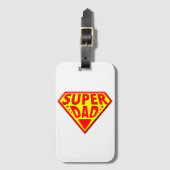 Super papa - Gefeliciteerd Vaderdag Bagagelabel (Voorkant (verticaal))