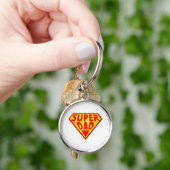 Super papa - Gefeliciteerd Vaderdag Sleutelhanger (Hand)