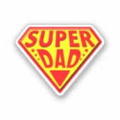 Super papa - Gefeliciteerd Vaderdag Sticker (Voorkant)