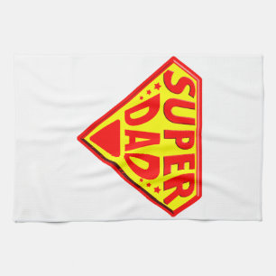 Super papa - Gefeliciteerd Vaderdag Theedoek
