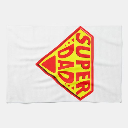 Super papa - Gefeliciteerd Vaderdag Theedoek (Horizontaal)