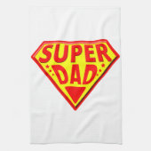 Super papa - Gefeliciteerd Vaderdag Theedoek (Verticaal)