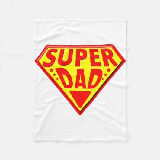 Super papa - Gelukkige Vaderdag Fleece Deken (Voorkant)
