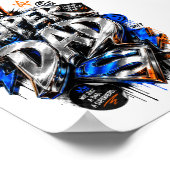 Super Papa Graffiti Schild Poster (Hoek)