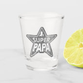 Super Papa Gray Shot Glas (Voorkant)