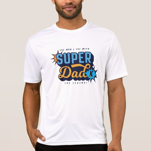 Super papa het Man de mythe de Legende superheld T-shirt (Voorkant)