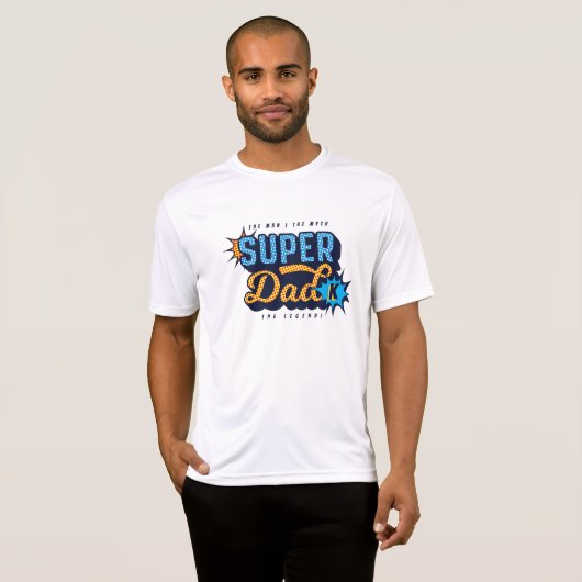 Super papa het Man de mythe de Legende superheld T-shirt (Voorkant volledig)