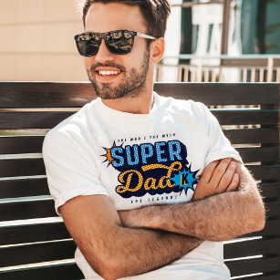 Super papa het Man de mythe de Legende superheld T-shirt