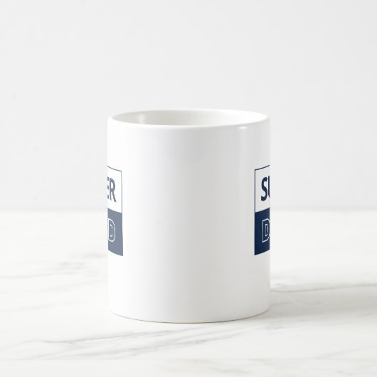 Super papa in blauw en wit koffiemok (Center)