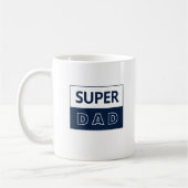 Super papa in blauw en wit koffiemok (Links)